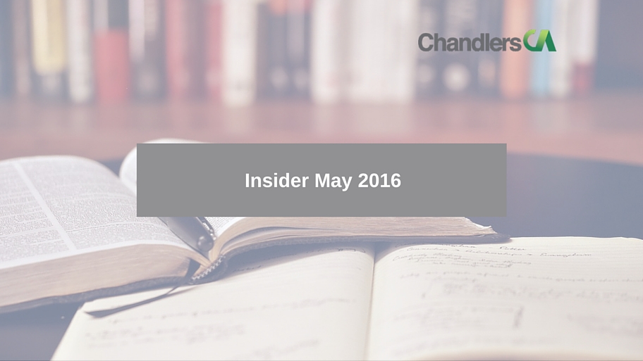 Insider tax report for May 2016