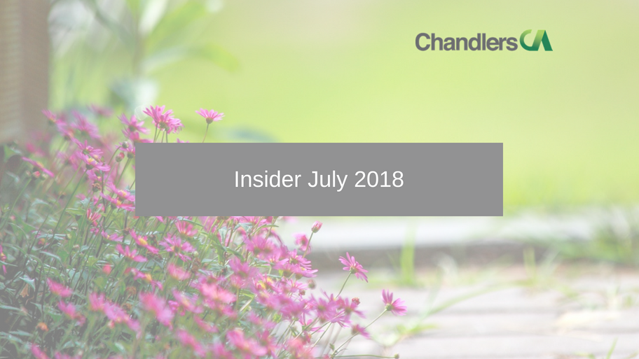 Tax Insider guide for July 2018